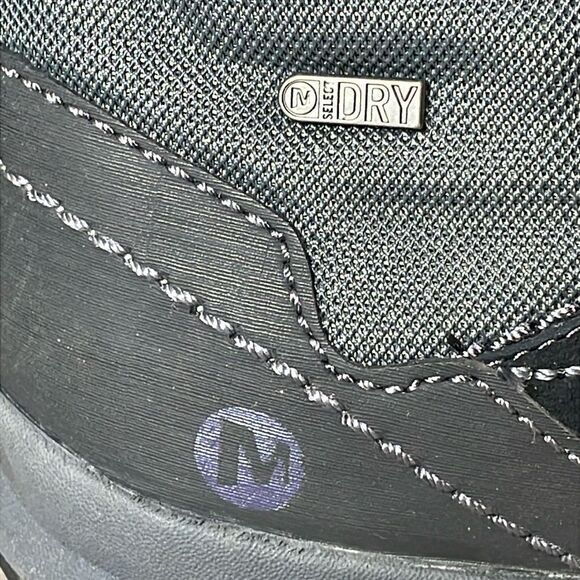 Merrell Albany Sky Women’s Sz 9 Waterproof Black Suede Gray Ankle Winter Boots - Picture 11 of 11